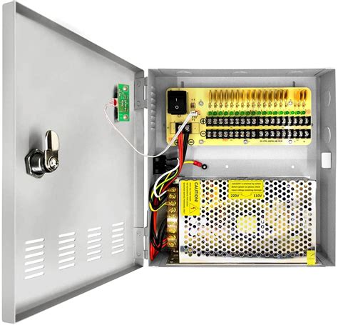 18 channel cctv camera power supply distribution box|12v dc power box.